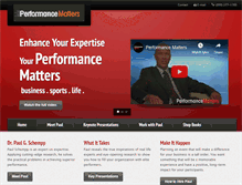 Tablet Screenshot of performancemattersinc.com